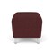 Lesro Siena Lounge Reception 1 Seat Bench, Brushed Steel, RF Nebbiolo Upholstery SN1001 - alternate 3